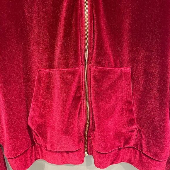 Fabletics Donna Velour Hoodie Cherry Burst - Size: XL - Picture 8 of 10